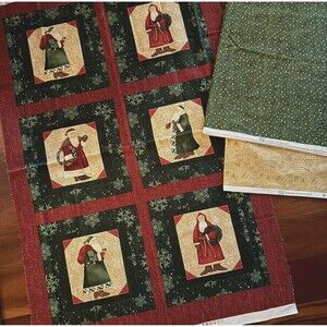 Debbie Mumm Elegant Santas Quilt Panel Bundle Plus 2 Coordinating Fabrics Xmas